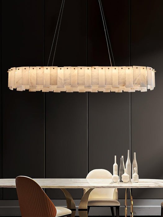 Celestial Alabaster Round Chandelier-DWHOME
