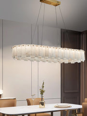 Celestial Alabaster Round Chandelier-DWHOME