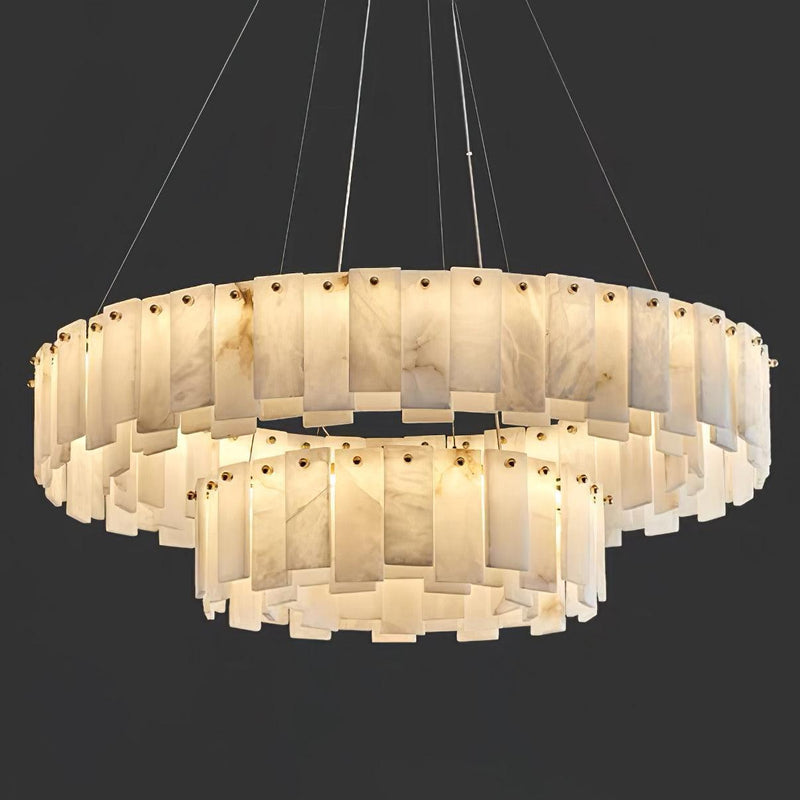 Celestial Alabaster Round Chandelier-DWHOME