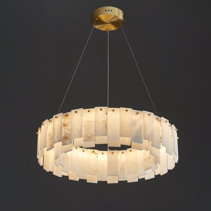 Celestial Alabaster Round Chandelier.