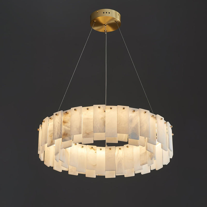 Celestial Alabaster Round Chandelier-DWHOME