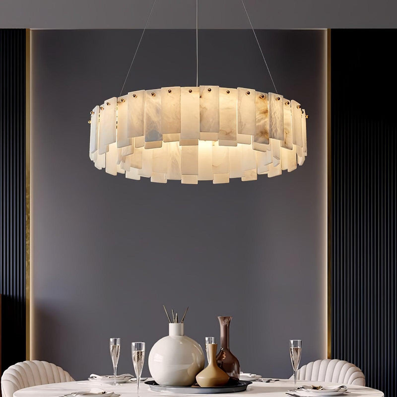 Celestial Alabaster Round Chandelier-DWHOME