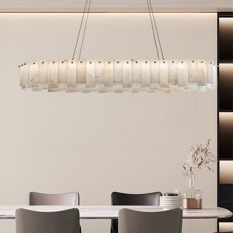 Celestial Alabaster Round Chandelier-DWHOME