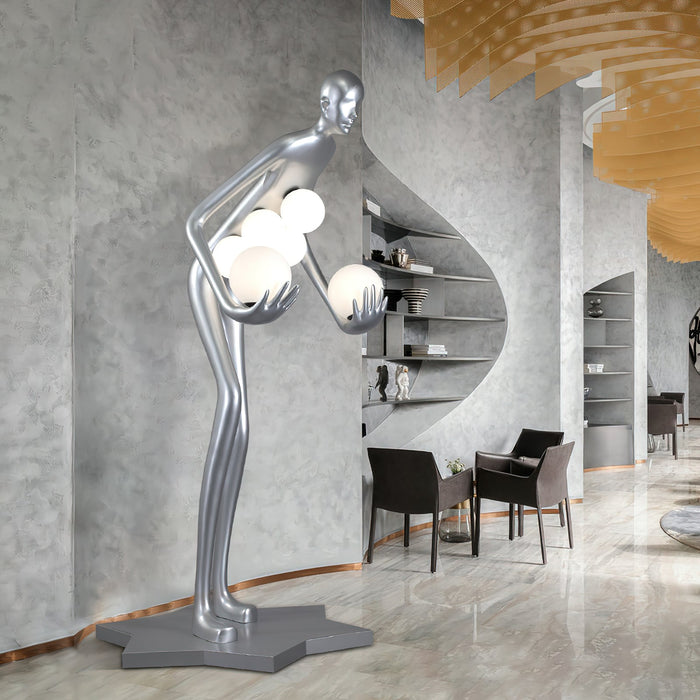 Celestial Guardian Sculpture Floor Lamp.