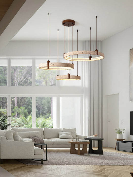 Celestial Orbit Travertine Chandelier-DWHOME