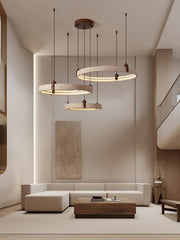 Celestial Orbit Travertine Chandelier-DWHOME