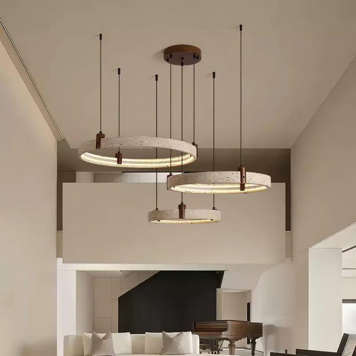 Celestial Orbit Travertine Chandelier-DWHOME