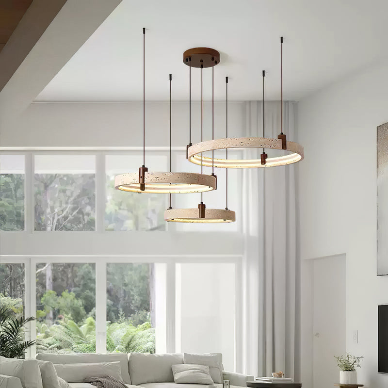 Celestial Orbit Travertine Chandelier-DWHOME