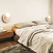 Luna Travertine Wall Sconce-DWHOME