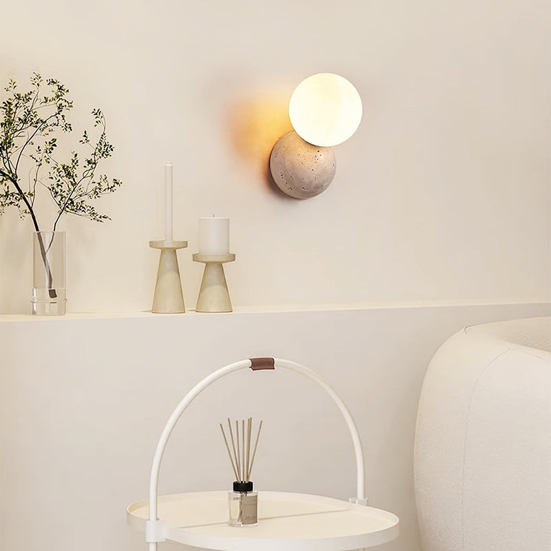 Celestial Travertine Wall Sconce-DWHOME