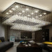 Cely Modern Raindrop Crystal Rectangle Chandelier.