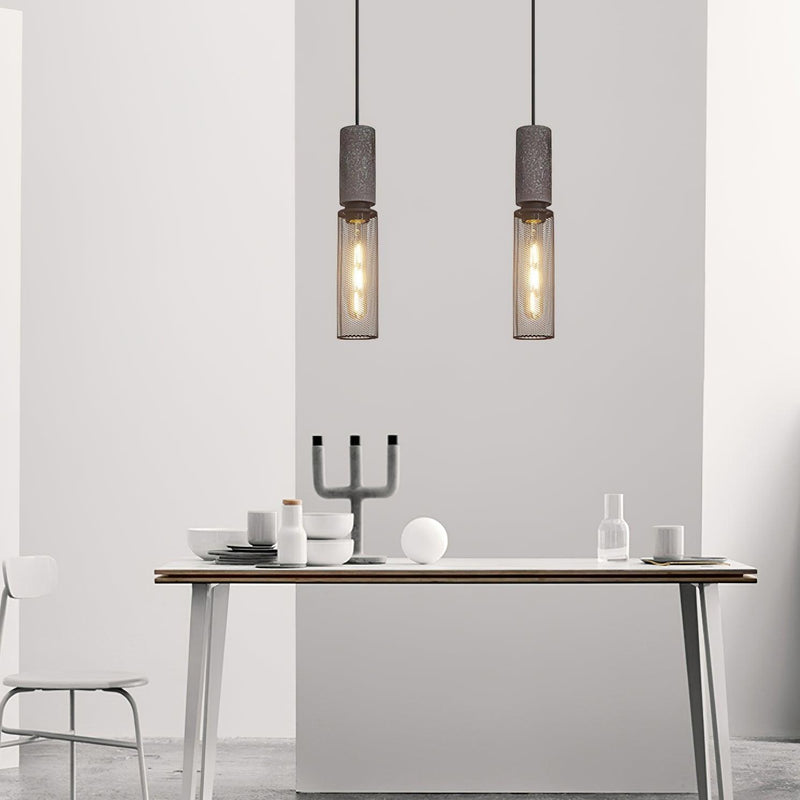 Cement Mesh Pendant Light-DWHOME