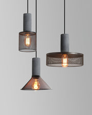 Cement Mesh Pendant Light-DWHOME