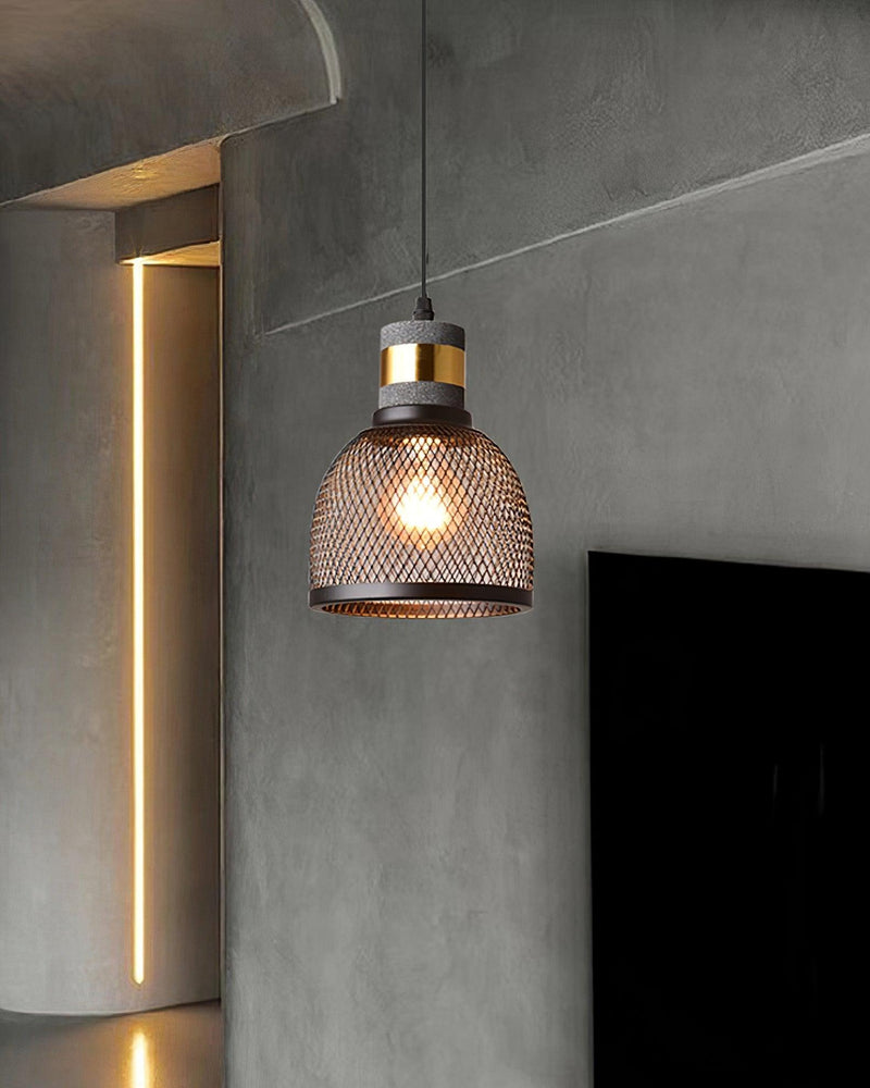 Cement Mesh Pendant Light-DWHOME