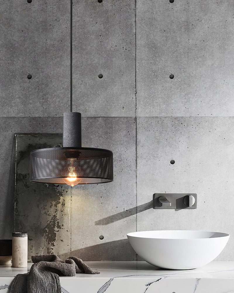 Cement Mesh Pendant Light-DWHOME