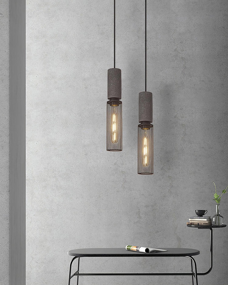 Cement Mesh Pendant Light-DWHOME