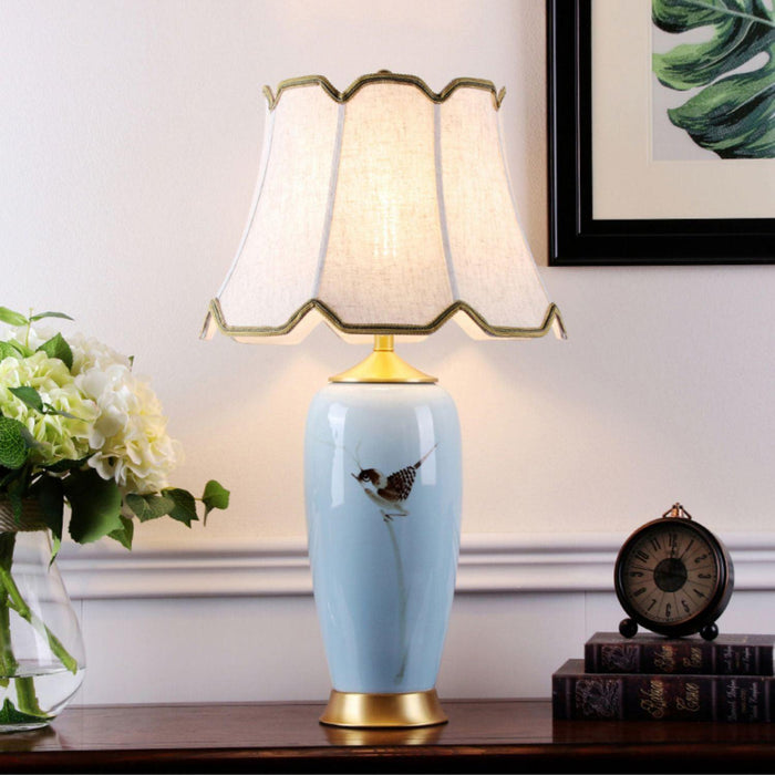 Ceramic Oval Desk Lamp-DWHOME