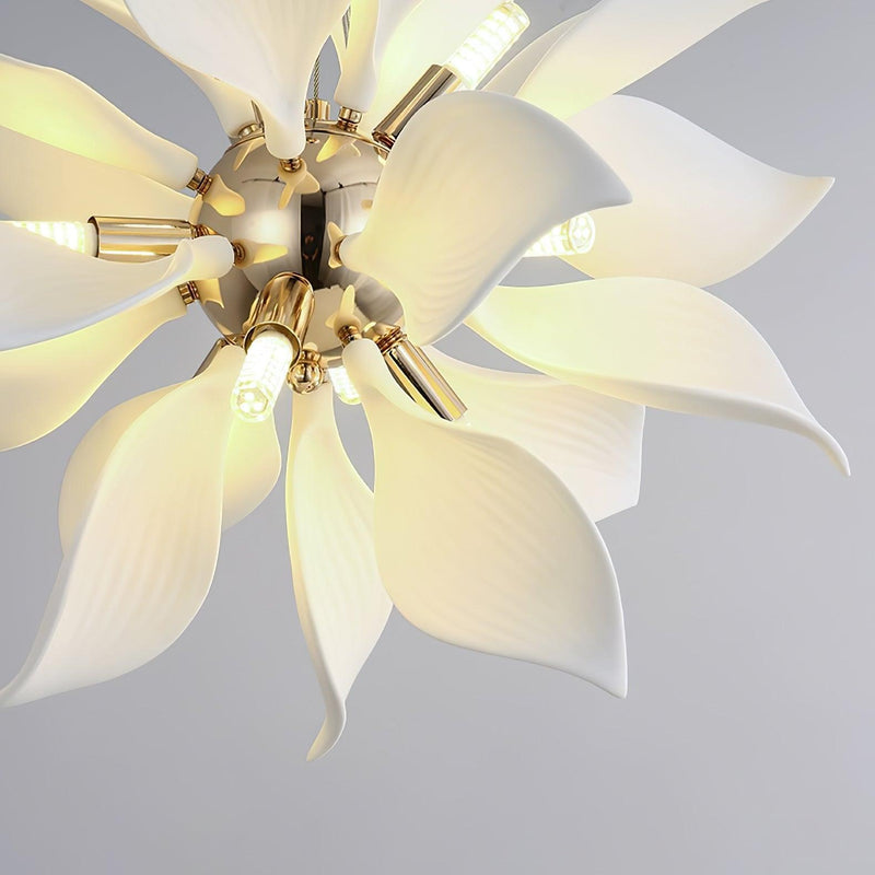 Ceramic Petals Blooming Chandelier-DWHOME