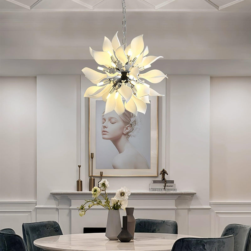 Ceramic Petals Blooming Chandelier-DWHOME