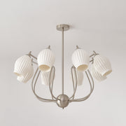 Ceramic Ribbed Chandelier-DWHOME