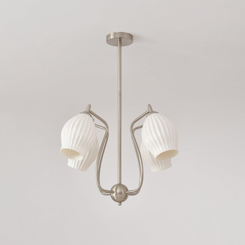 Ceramic Ribbed Chandelier-DWHOME