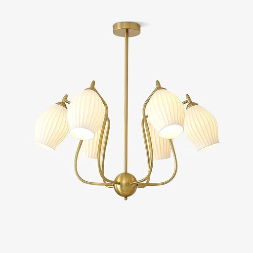 Ceramic Ribbed Chandelier - DWHOME