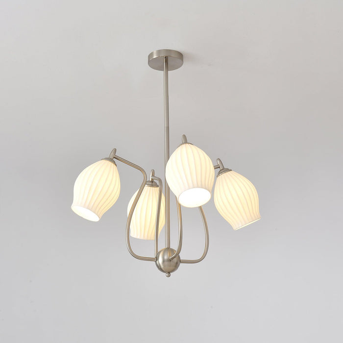 Ceramic Ribbed Chandelier - DWHOME