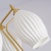 Ceramic Ribbed Chandelier-DWHOME