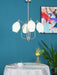 Ceramic Ribbed Chandelier - DWHOME