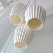 Ceramic Ribbed Pendant Light-DWHOME