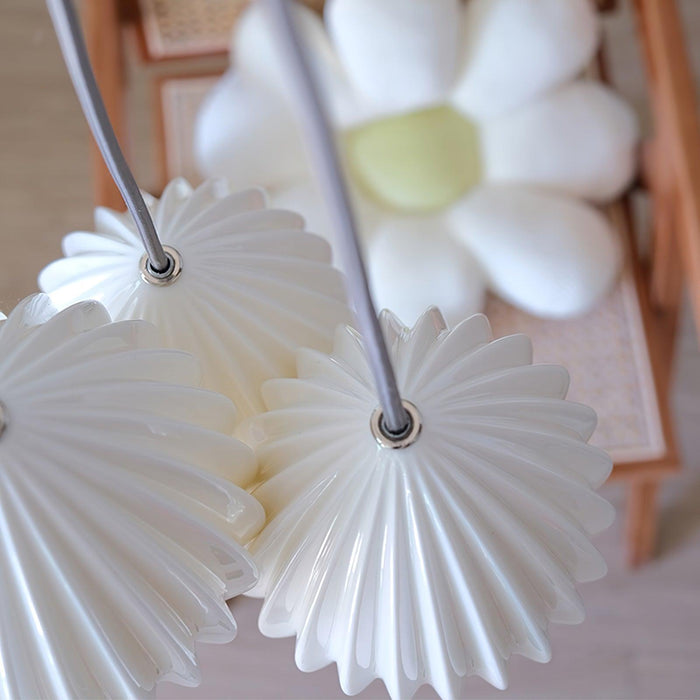 Ceramic Ribbed Pendant Light-DWHOME