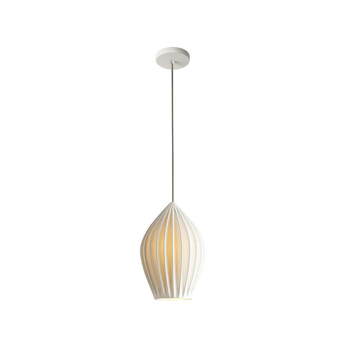 Ceramic Ribbed Pendant Light-DWHOME