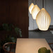 Ceramic Ribbed Pendant light.