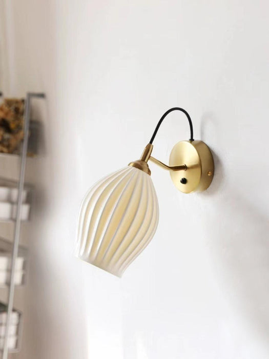 Ceramic Ribbed Wall light.