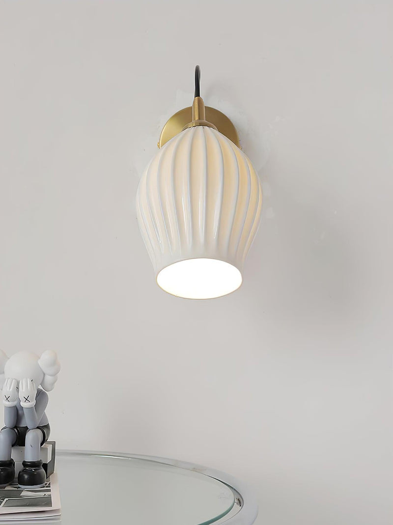 Ceramic Ribbed Wall light-DWHOME