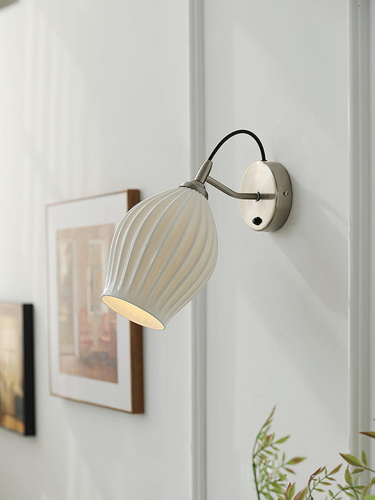 Ceramic Ribbed Wall light.