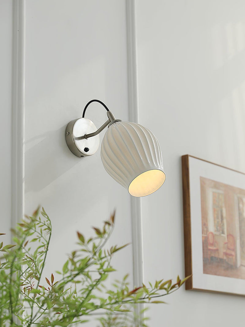 Ceramic Ribbed Wall light-DWHOME