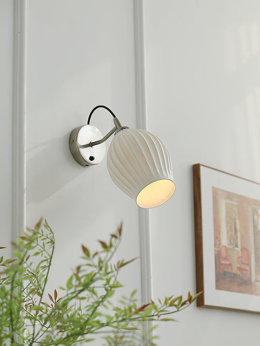 Ceramic Ribbed Wall light - DWHOME