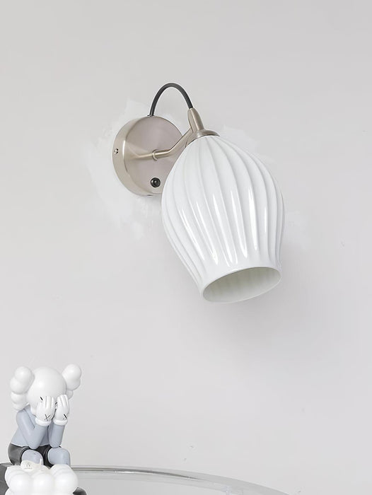 Ceramic Ribbed Wall light.