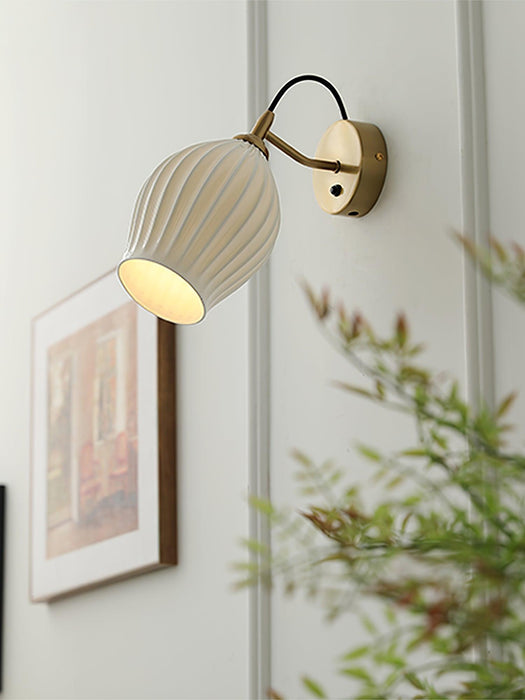 Ceramic Ribbed Wall light.