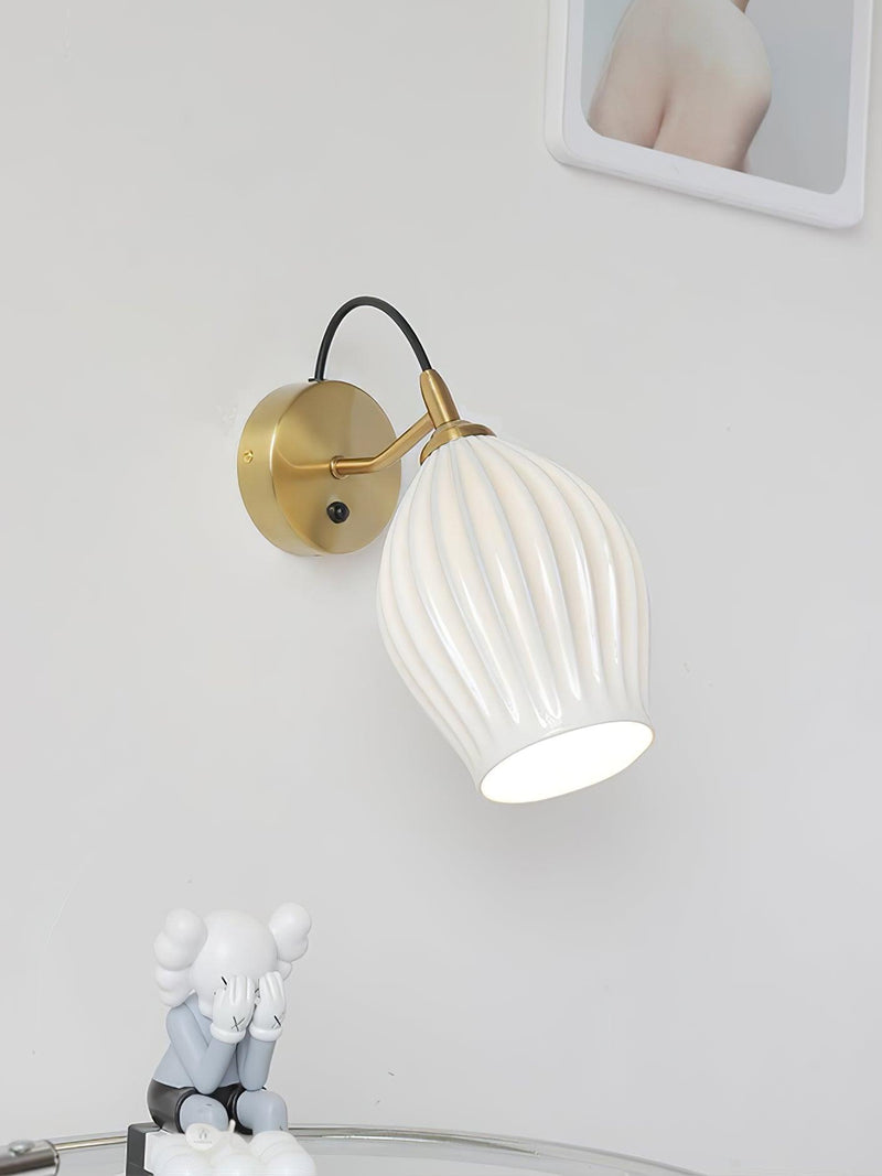 Ceramic Ribbed Wall light-DWHOME