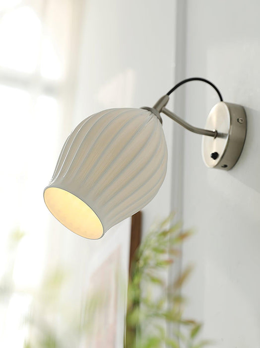 Ceramic Ribbed Wall light.