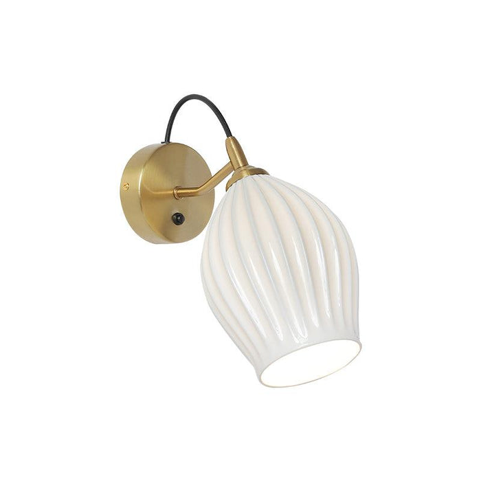 Ceramic Ribbed Wall light - Vakkerlight