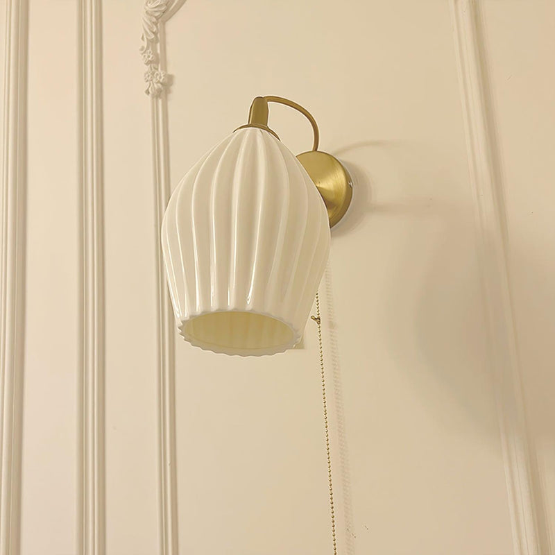 Ceramic Ribbed Wall light-DWHOME