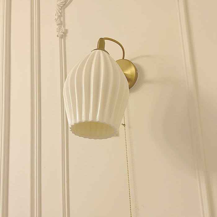 Ceramic Ribbed Wall light.