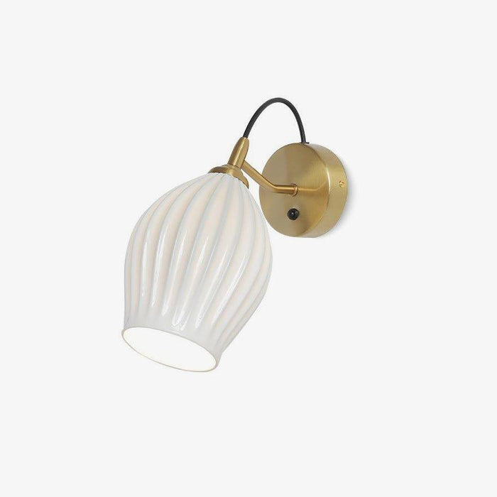 Ceramic Ribbed Wall light - DWHOME