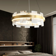 Alabaster Halo Chandelier-DWHOME