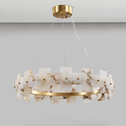 Alabaster Halo Chandelier-DWHOME