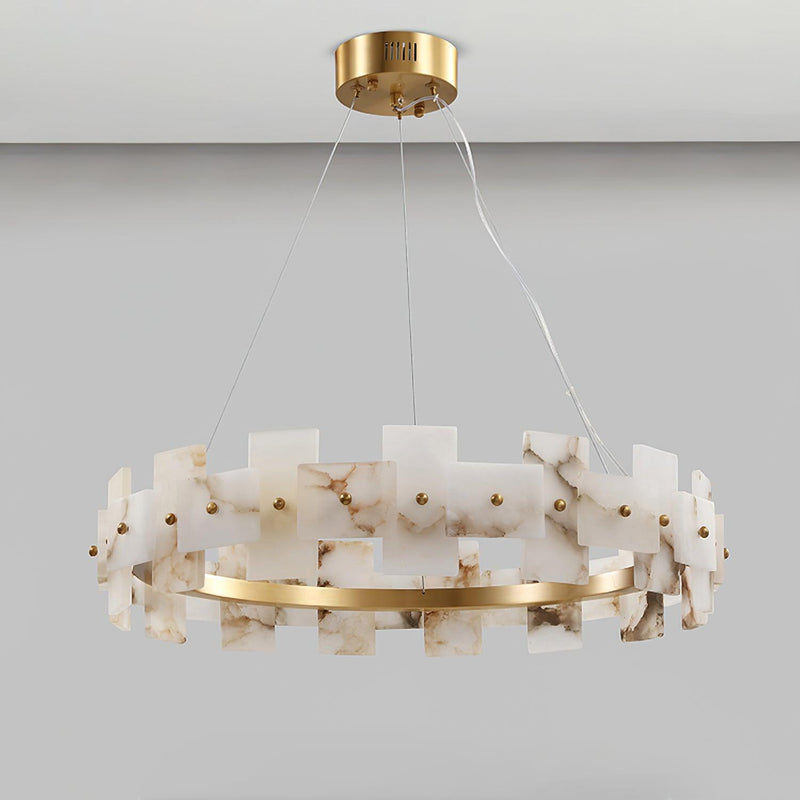 Alabaster Halo Chandelier-DWHOME