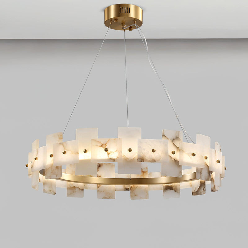 Alabaster Halo Chandelier-DWHOME